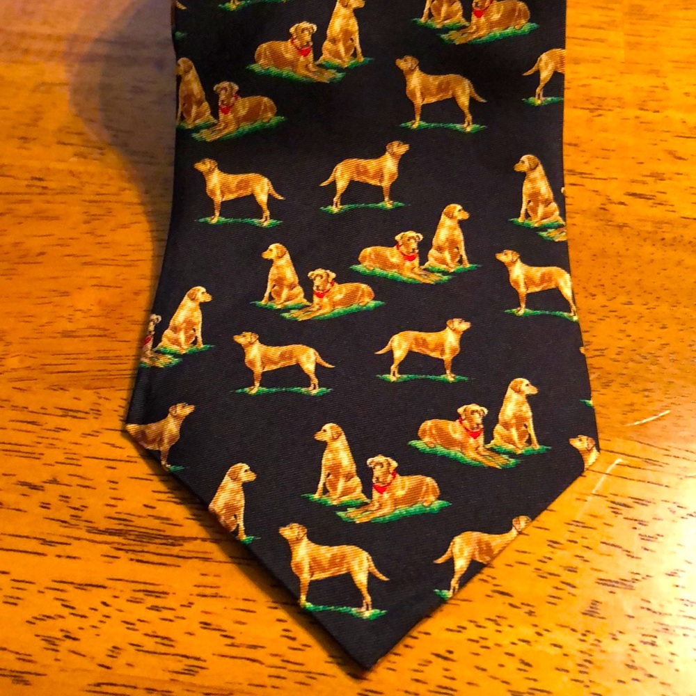 🐾Museum Artifacts NWT Labrador Silk Necktie 🐾